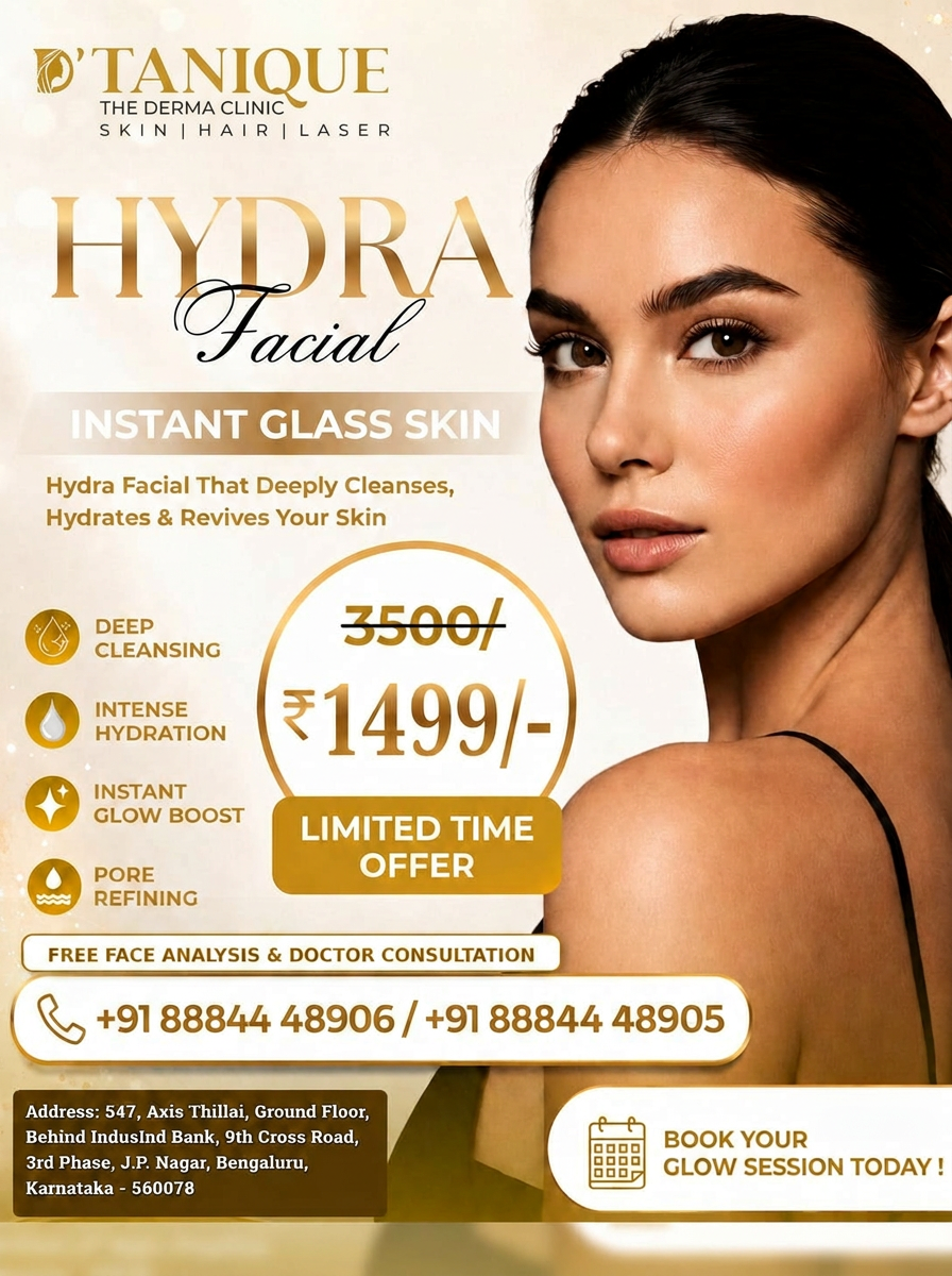 Hydra Facial — Instant Glass Skin — ₹1499 Limited Time Offer